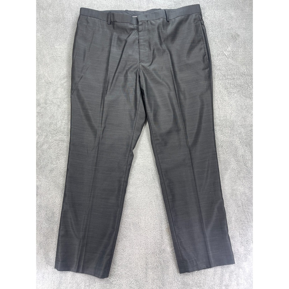 INC International Concepts Dress Pants Men 38x30 Charcoal Gray Sheen Slim Fit‎